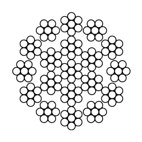 Канаты для грузоподъемных кранов 11 мм (1+6)+12х7(1+6)+1х7(1+6) DIN 3069