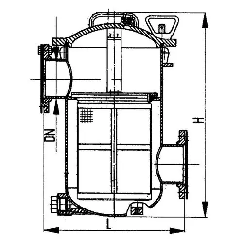 Нержавеющий фильтр пресной воды фланцевый 50x6 мм 427-03.178-4 (ИТШЛ6114436-02)